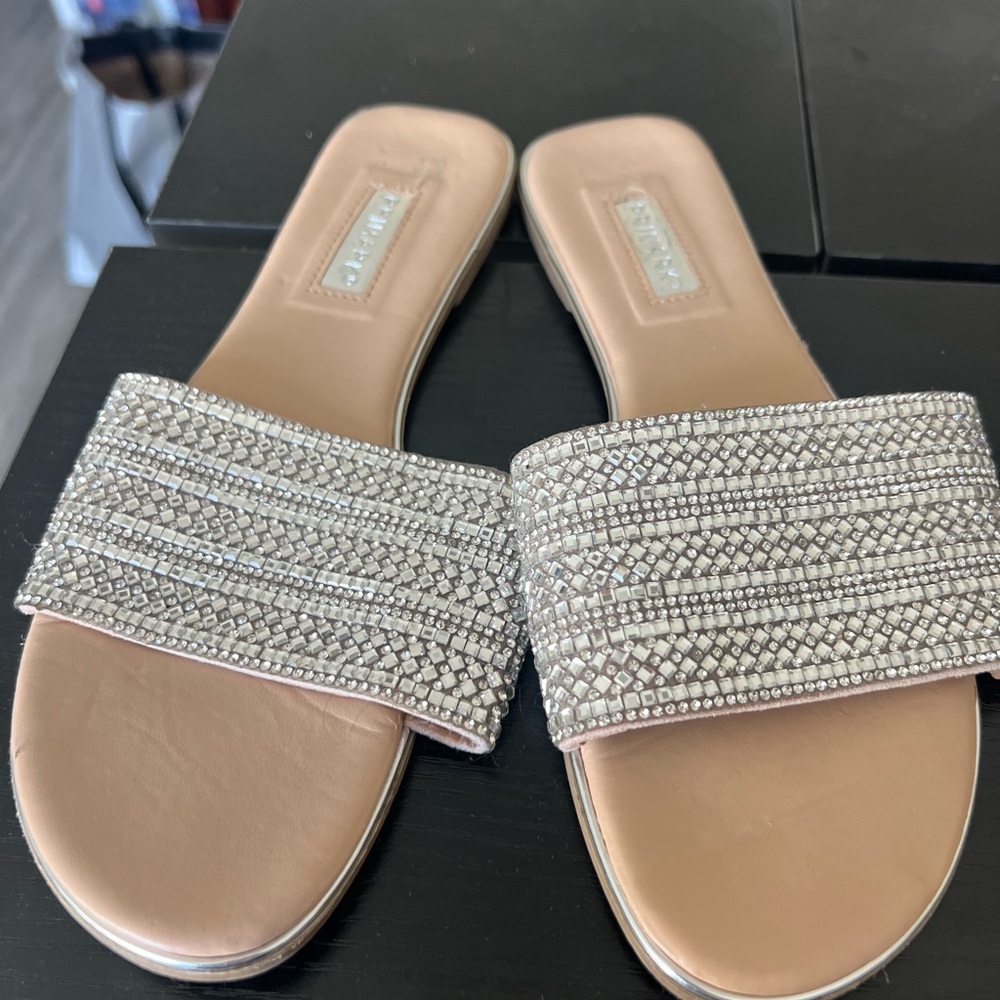 Primark Tan Rhinestone Sandals